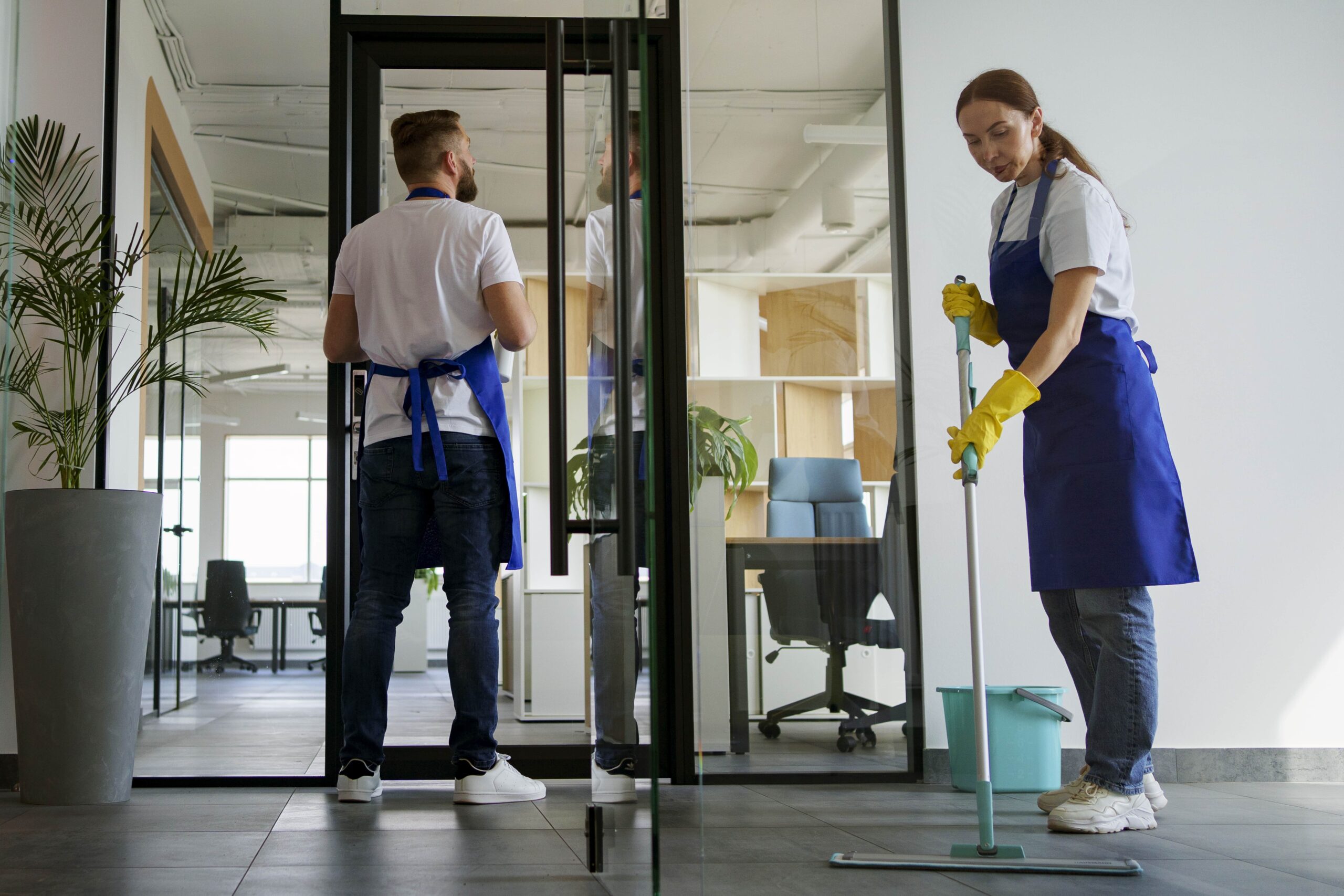 Professional commercial cleaning team — vendor evaluation