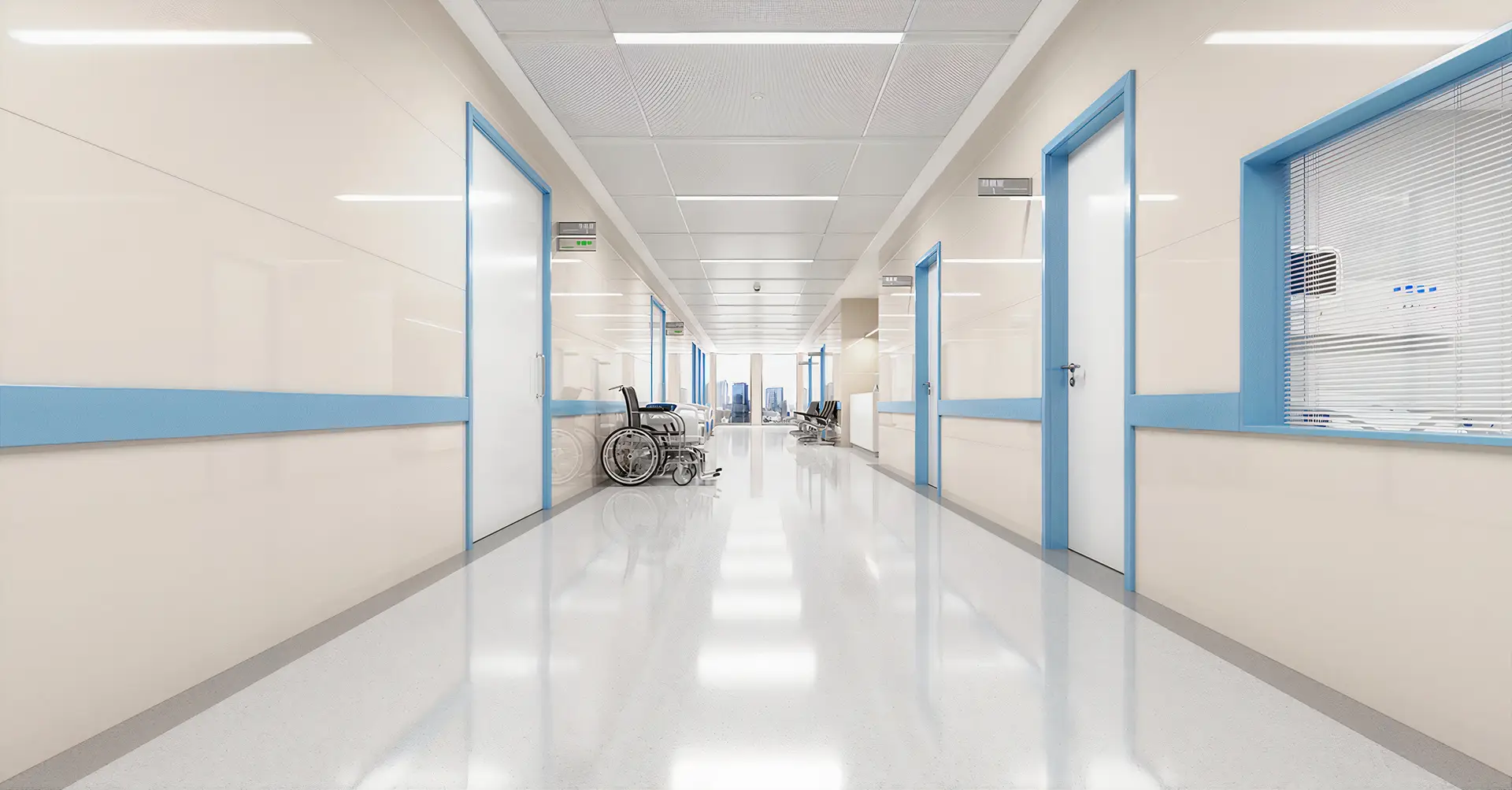 Hospital-grade disinfection of patient-facing rooms and touchpoints