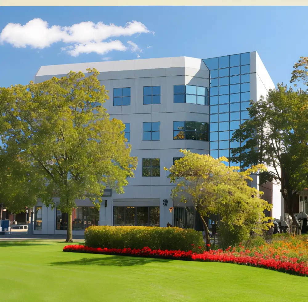 Modern commercial building exterior, Fraser Commercial Services covers commercial buildings across Connecticut, Rhode Island, and southern Massachusetts